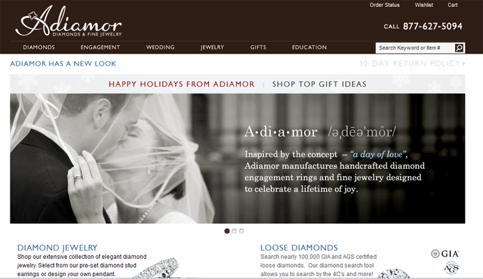 SEO for Adiamor Jewelry website