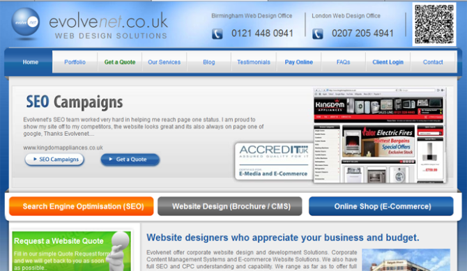 SEO for Evolvenet UK