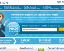 SEO over Fruition website